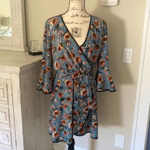Stunning floral faux wrap dress Medium June&Hudson